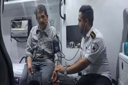 خدمات رسانی کارشناسان فوریت پزشکی قم در مرز شلمچه